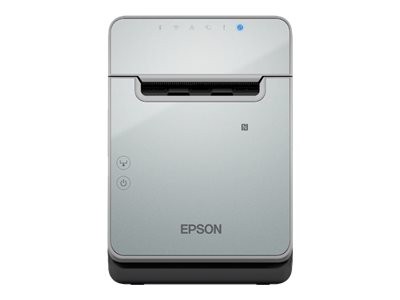 EPSON TM-L100, 8 Punkte/mm (203dpi), Cutter, linerless, USB, RS232, Ethernet, schwarz
