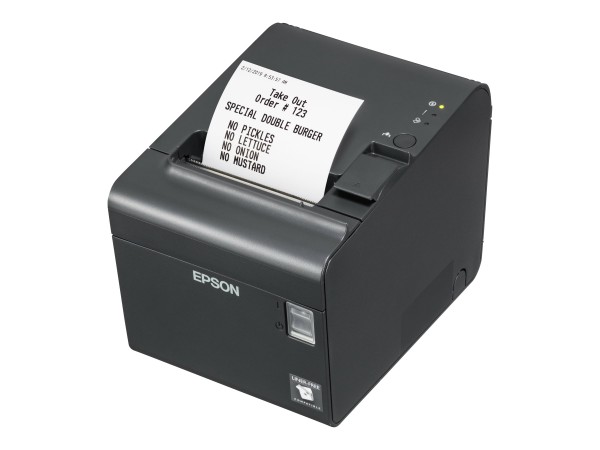 EPSON TM-L90LF, 8 Punkte/mm (203dpi), linerless, USB, Ethernet, schwarz