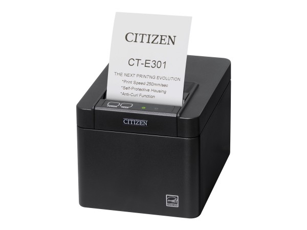 CITIZEN CT-E301, USB, 8 Punkte/mm (203dpi), Cutter, schwarz